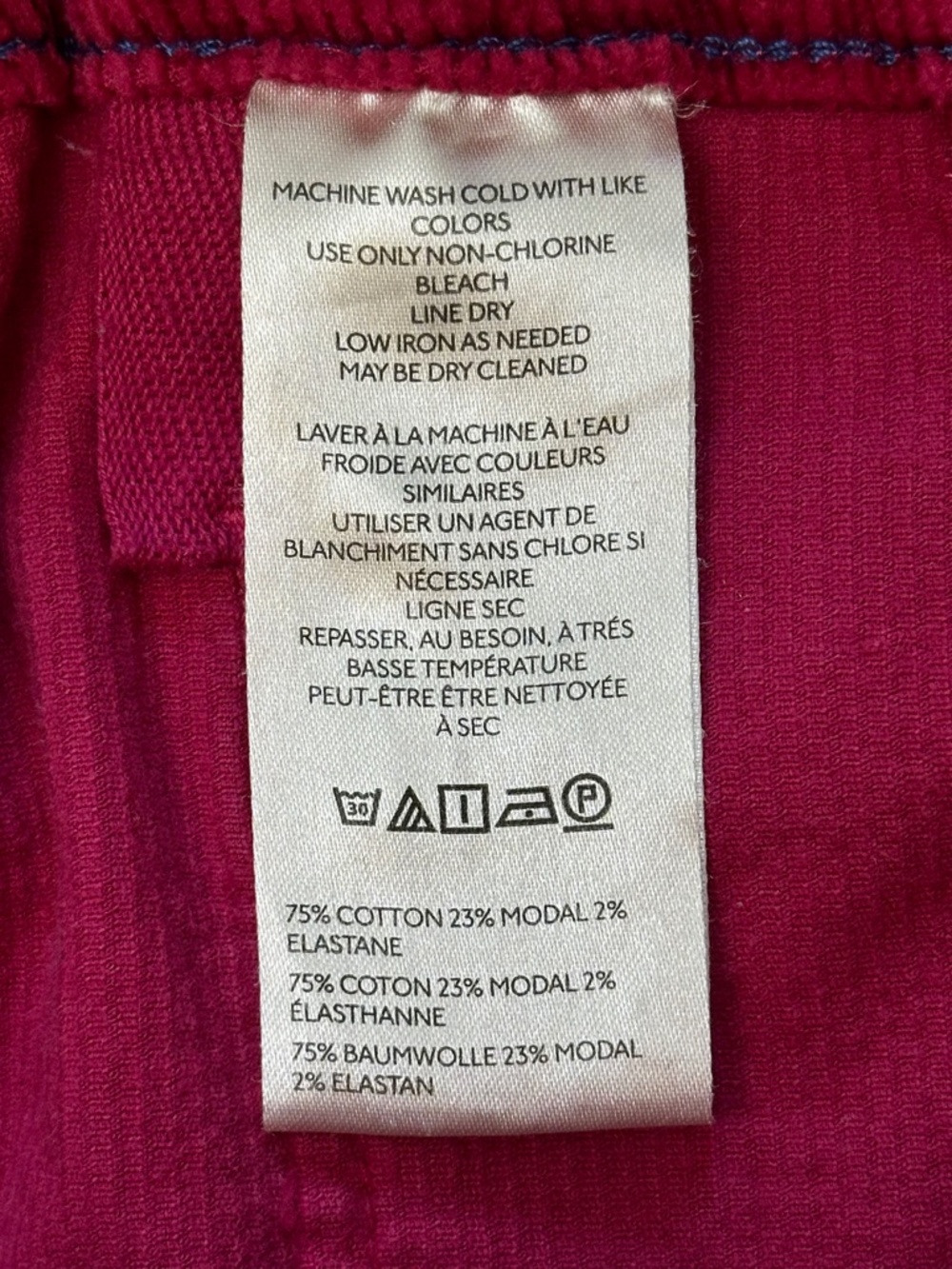 Maeve The Colette Corduroy Wide Leg Crop Pant Raspberry Pink Women's Size 31 - Picture 9 of 11